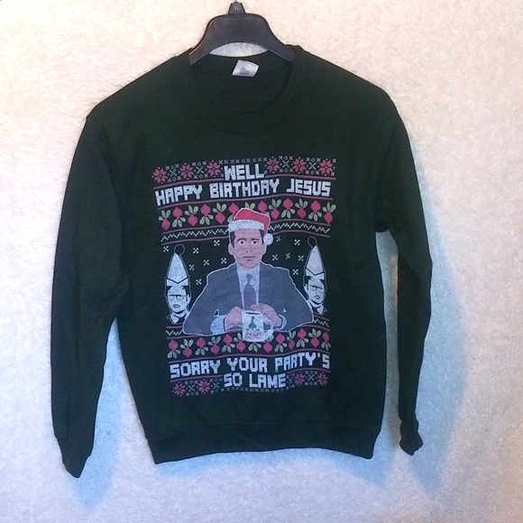 The office Christmas sweatshirt size small green - Picture 1 of 1